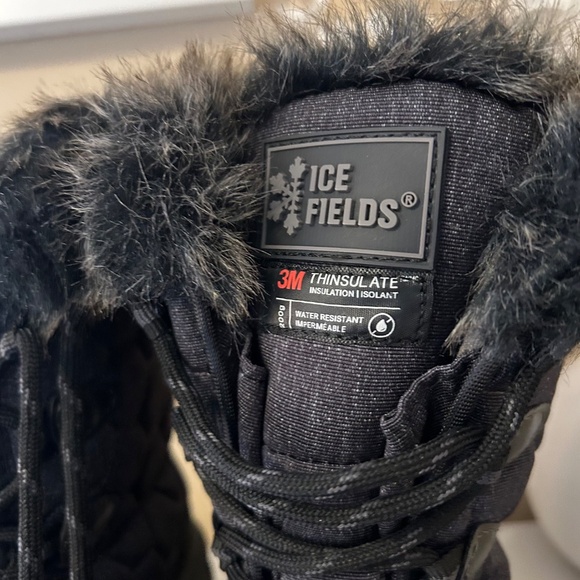 Ice Fields Women’s Puff Quilted Waterproof Boot Faux Fur Trim Size 8 - Picture 8 of 13